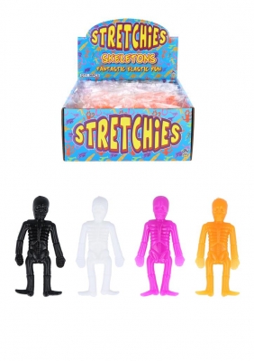 Stretch Skeletons (6.5cm) 4 Assorted Colours X 96PC