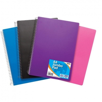 Tiger A4 Polyprop Jumbo Twin Wire Notebook 200 Pages