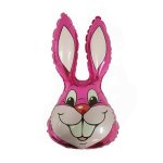 14" Pink Bunny Rabbit Head Foil Balloon