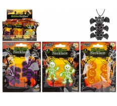 Halloween Glow Character Necklace 3 Assorted