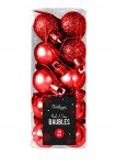 Red Baubles 2.5cm Dia 20 Pack