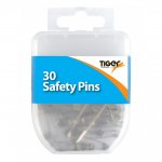 Tiger Essential 30 Safety Pins Steel