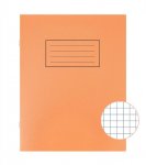 Silvine Orange P4To Exercise Book 5mm Square Inners X 10