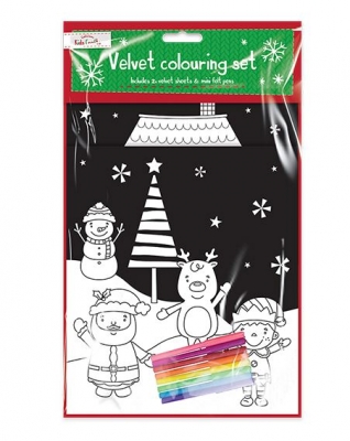 Christmas Velvet Colouring Set 2 Pack