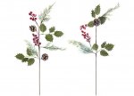 70CM HOLLY & BERRY PICKS WITH SWING TAG. 2 ASSORTED