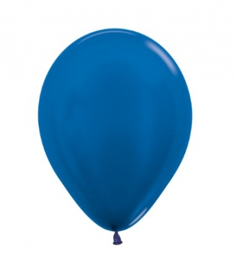 Sempertex 5" Metallic Blue Latex Balloons 50 Pack