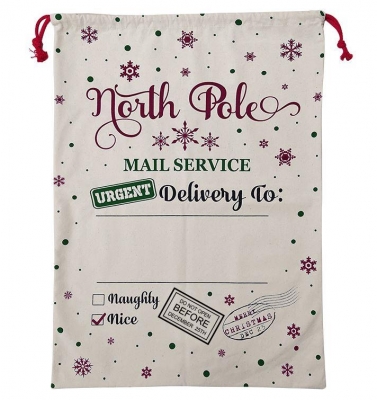 North Pole Santa Sack 70 x 50cm