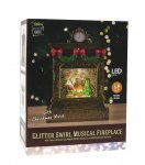 Glitter Swirl Musical Fireplace Led USB