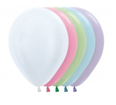 Sempertex 12" Pearl (Satin) Assorted Latex Balloons 50 Pack