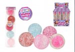 5pc Bouncy Balls In Tube (4pc Glitter and 1pc Light Up)