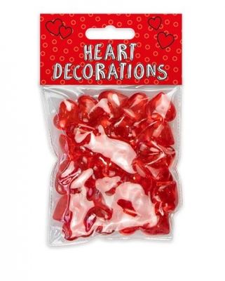 Valentines Day Acrylic Heart Decorations 75G