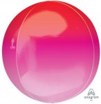 Ombre Red & Pink Orbz Pack aged Foil Balloons G20