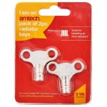 Amtech 2 Pack Radiator Keys ( Clock Type )