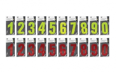 Wheelie Bin Number Stickers ( Assorted Numbers & Colours )
