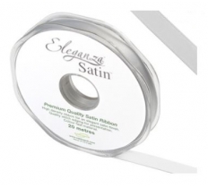 Eleganza Double Faced Satin 10mm X 20M Silver No.24