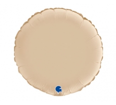 Cream 18" Satin Round Foil Balloon