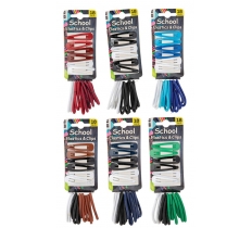 Hair Elastic W/Clips 18 Pack ( Assorted )