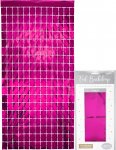 Oaktree Rectangle Foil Backdrop 1m x 2m Metallic Fuchsia