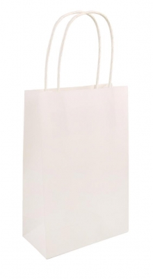 White Paper Party Bag With Handles 14cm x 21 cm x 7cm