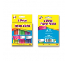 Tallon 6 Neon Finger Paint Pots