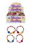 Smiley Face Wooden Bead Bracelets x 144 ( 20p Each )