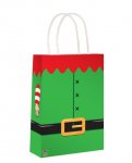 Elf Christmas Paper Bag with Handles (16 x 22 x 8cm)