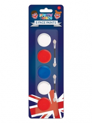 Union Jack 5 Face Paints & Applicators