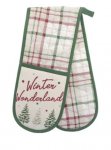 Christmas Design Double Oven Gloves Winter Wonderland