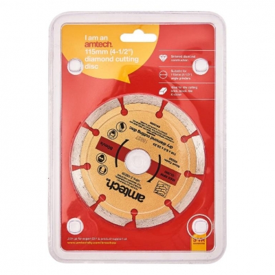 Amtech 115mm Sintered Diamond 2.4mm Cutting Disc