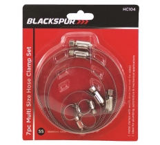 Blackspur 7 Piece Multi Size Hose Clamp Set