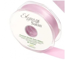 Eleganza Double Faced Satin 25mm X 20M Fashion Pink