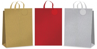 Extra Large Gift Bag - Textured Stripe ( 32 X 44 X 11cm )