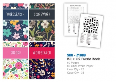 A6 Crossword / Sudoku / Wordsearch Books ( Zero VAT )