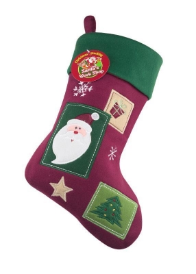 Deluxe Plush Vintage Santa Christmas Stocking 40cm x 25cm