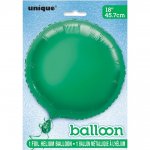 Solid Round Foil Balloon 18" Green