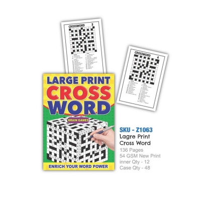 Large Print Crossword Puzzle Book (VAT ZERO)