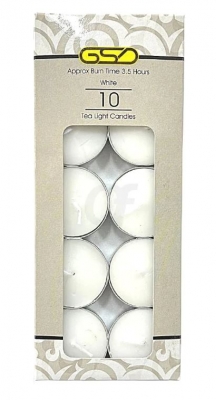 Gsd T Light White Candle 10 Pack