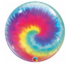 Qualatex 22" Tie Dye Swirls Single Bubble Balloon