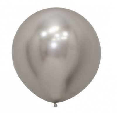 Sempertex 24" Reflex Silver Latex Balloons 3 Pack