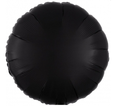 Amscan Silk Lustre Black Circle Standard Foil Balloons