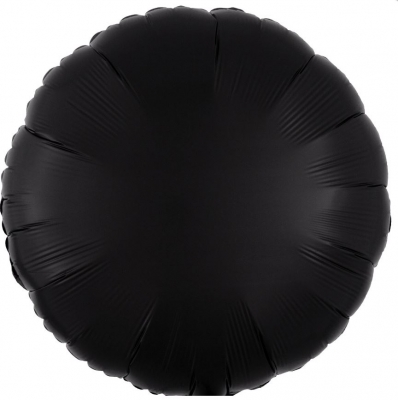 Amscan Silk Lustre Black Circle Standard Foil Balloons