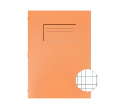Silvine Orange A4 Exercise Book 5mm Square Inners X 10