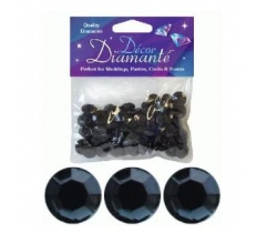 12mm D[[130]]cor Diamante Diamonds 28G Black