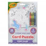 Crayola Colour Your Own Pony Club Card Puzzle With 4 Crayons