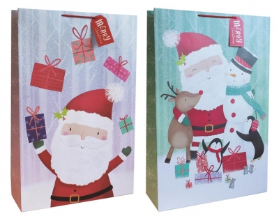 Super Jumbo Gift Bag Cute Santa ( 46.5X70X16cm )