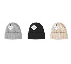 Ladies Super Soft Cable Knit Hat