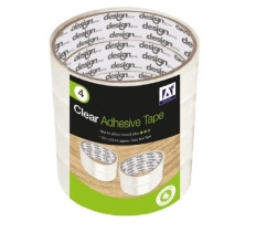 Roll Clear Adhesive Tape 4 Pack