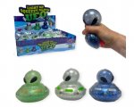 Light Up Squeezy Alien UFO 8cm