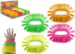 Neon Jiggly Wiggly Bracelets 10cm 4 Assorted