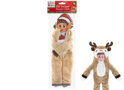 ELF REINDEER W/ANTLERS OUTFIT IN POLYBAG W/HEADER & INSERT